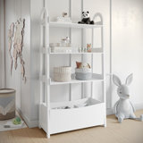 Aurey Kids Storage Bookshelf With 3 Open Shelves And Lower Storage Compartment