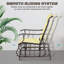 Fauteuil oscillant d'extérieur, chaise berçante en maille de patio avec structure en acier pour la cour, le jardin et le porche
