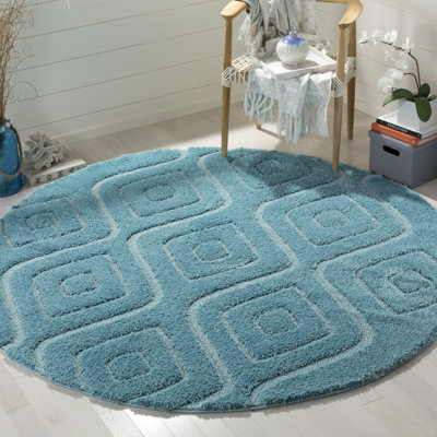 Ashburnham Olympia Shag Performance Geometric Rug