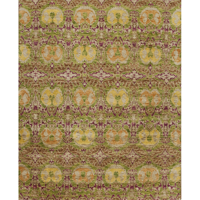 Vogue Hand Knotted Wool Area Rug, Rectangle 10' x 14'