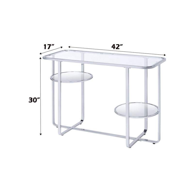 Table de canapé en verre
