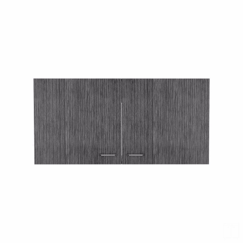 Wall Cabinet Toran, Two Shelves, Double Door, White/Dark Gray