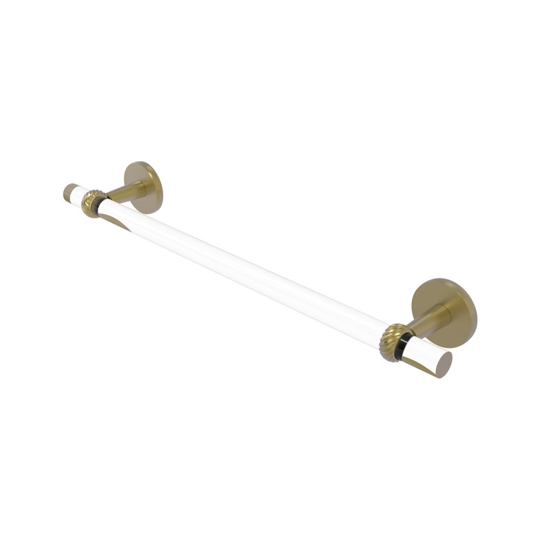 1 - Bar Wall Towel Bar, Satin Brass, 3.8" H x 22" W x 2.6" D