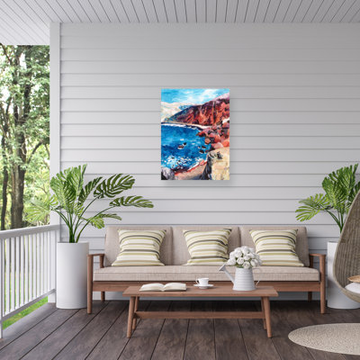 «Ologia », plage de sable rouge sur toile
