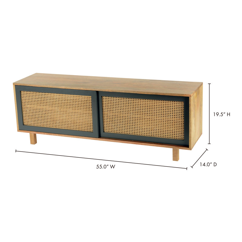 Ashton Media Console, Natural/Black