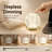 Touch Crystal Sphere LED Table Lamp, 3 CCT Stepless Dimmable Rechargeable Mood Light