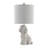 Resin Doodle Dog Table Lamp With Linen Shade-2123163930