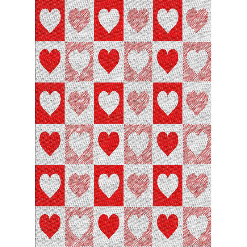 Tapis de zone rouge en laine touffeté à la main Broadbent