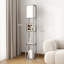 LED Shelf Floor Lamp, Wooden Reading Standing Light with Storage, Living Room Office-124582036