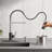 Kitchen Faucet with Pull Down Sprayer, Stainless Steel Kitchen Faucet, Utility Single Handle Spring Sink Faucets 1 or 3 Hole, Kitchen Faucets for Farmhouse Camper Laundry Rv Bar-72790126