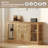  Large Sideboard Cabinet With Storage,Modern Buffet Cabinet WIth Glass Doors,Sideboard With Drawers and Adjustable Shelves,For Kitchen And Dining Room-1769399941