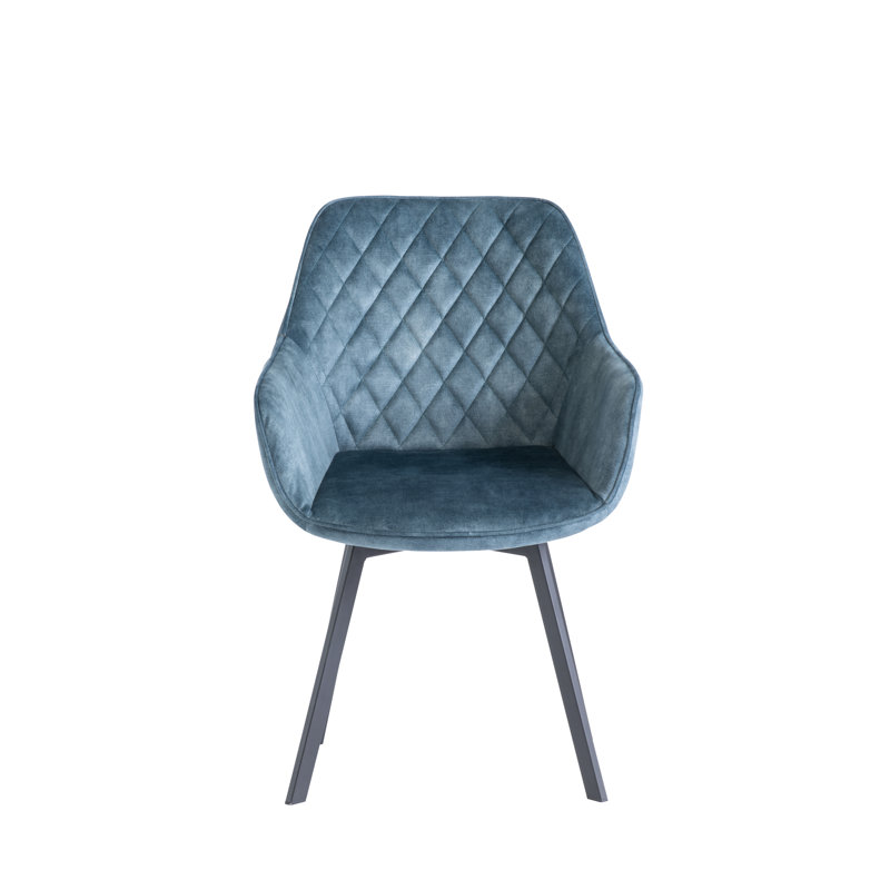 45cm H Velvet Upholstered Side Chair, Teal