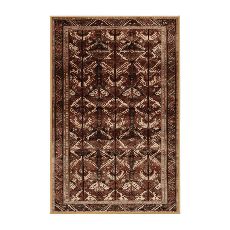 Tapis brun lavable à la machine, Tapis de couloir 2 pi x 5 pi