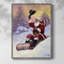 «Here Comes Santa», reproduction encadrée - bois massif-1795601601