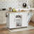 Kitchen Island Cart with Wine Rack, Tilt-Out Trash Cabinet, Adjustable Shelf, for Kitchen, Laundry Room, Dining Room