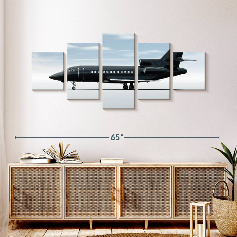 Jet d'affaires élégant, H 24 po x l 55 po