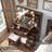 Narvis 43" Makeup Vanity Desk with LED Lighted Mirror & Power Outlet & 5 Drawers, Vanity Set with Stool-1882928008