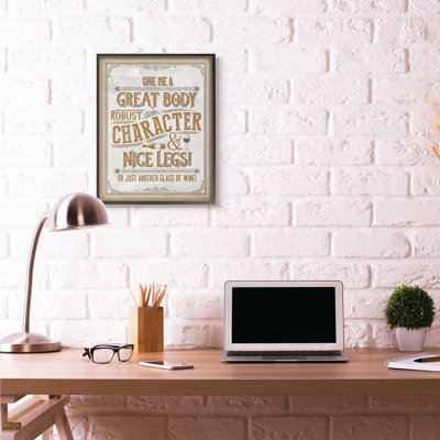 «Great Body Wine Sign», impression d'art graphique