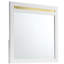 Miroir rectangulaire contemporain à cadre en bois Josiah White/Gold 41 po L x 40 po H