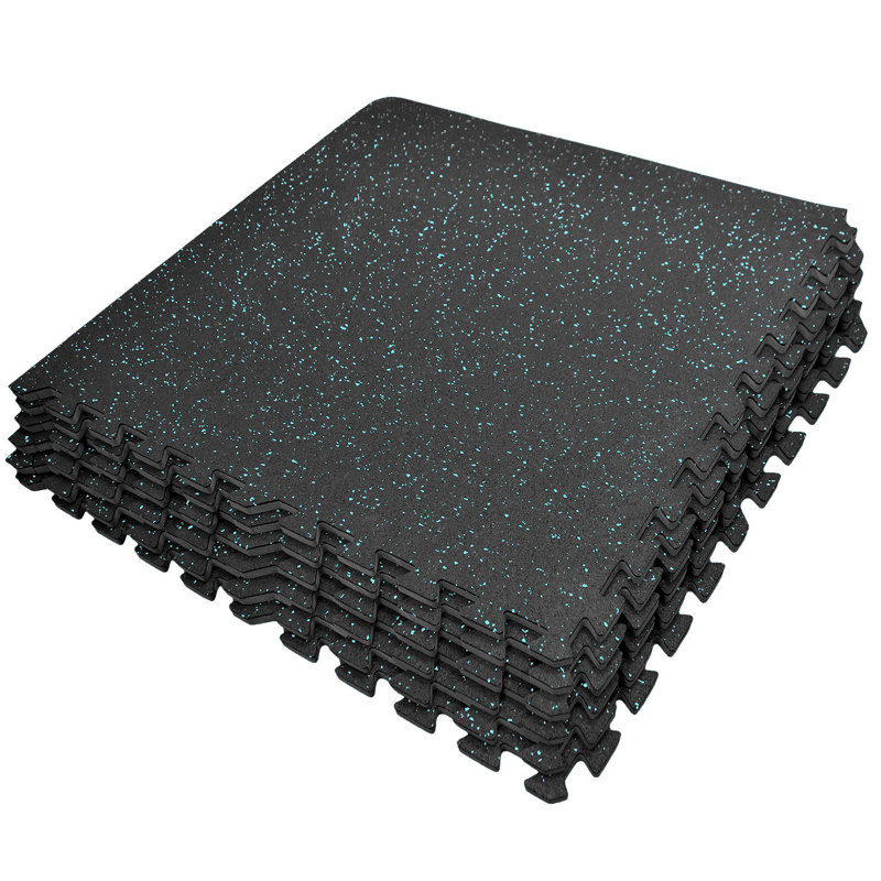 Sivan Sorbus 6-Piece Puzzle Exercise Interlocking Mat, Covers 24 sq ft in Blue