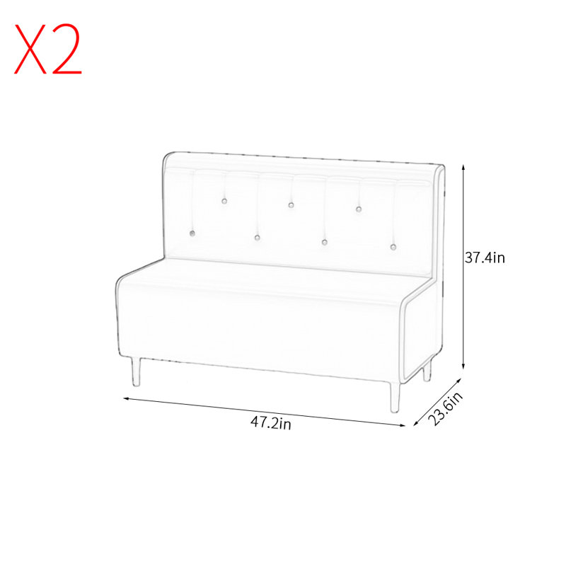 Banc de rangement Modern Modern, Brun