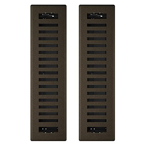 Registre de plancher Imperial Montezuma, Âge de bronze, L 2,25 po x L 12 po