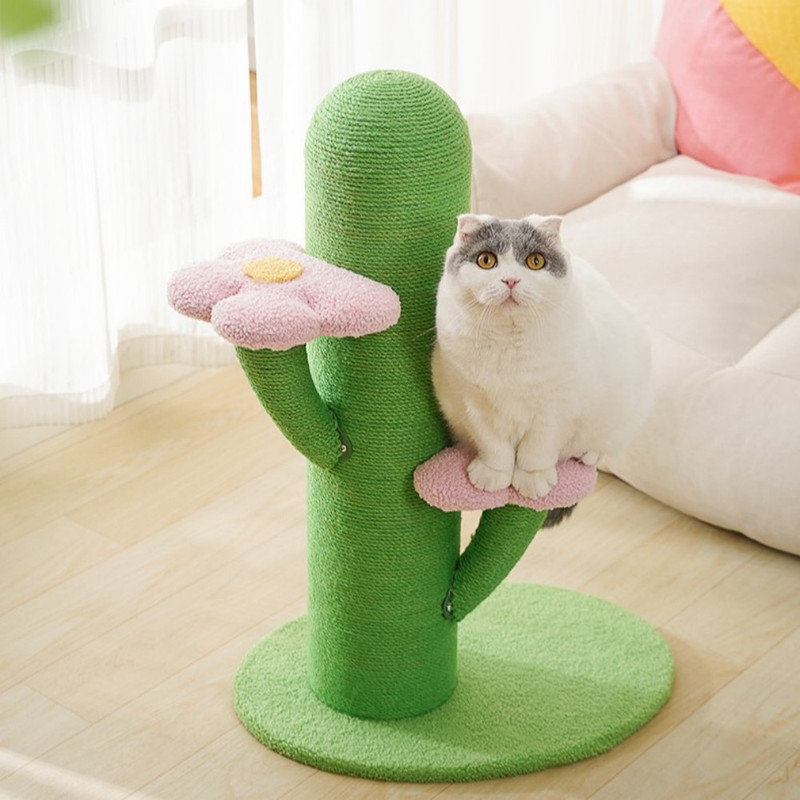 Arbre à chat avec cordes en sisal pour chat d'intérieur Fairela - Cactus