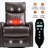 Faux Leather Heat Massage Manual Recliner Chair With Rocker And Swivel For Living Room-513071454