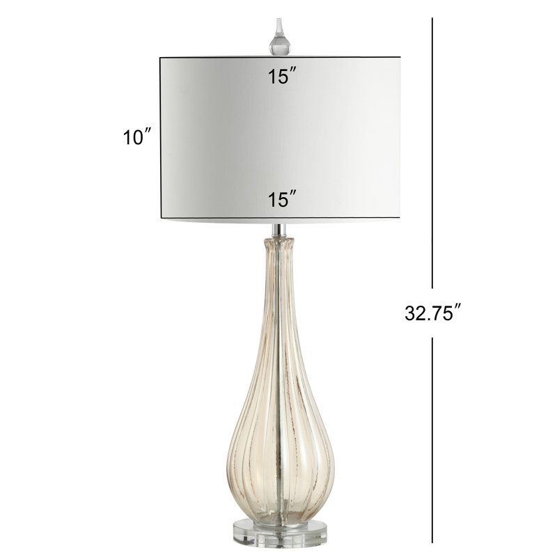 Dew Drop 32.75" Glass/Crystal LED Table Lamp