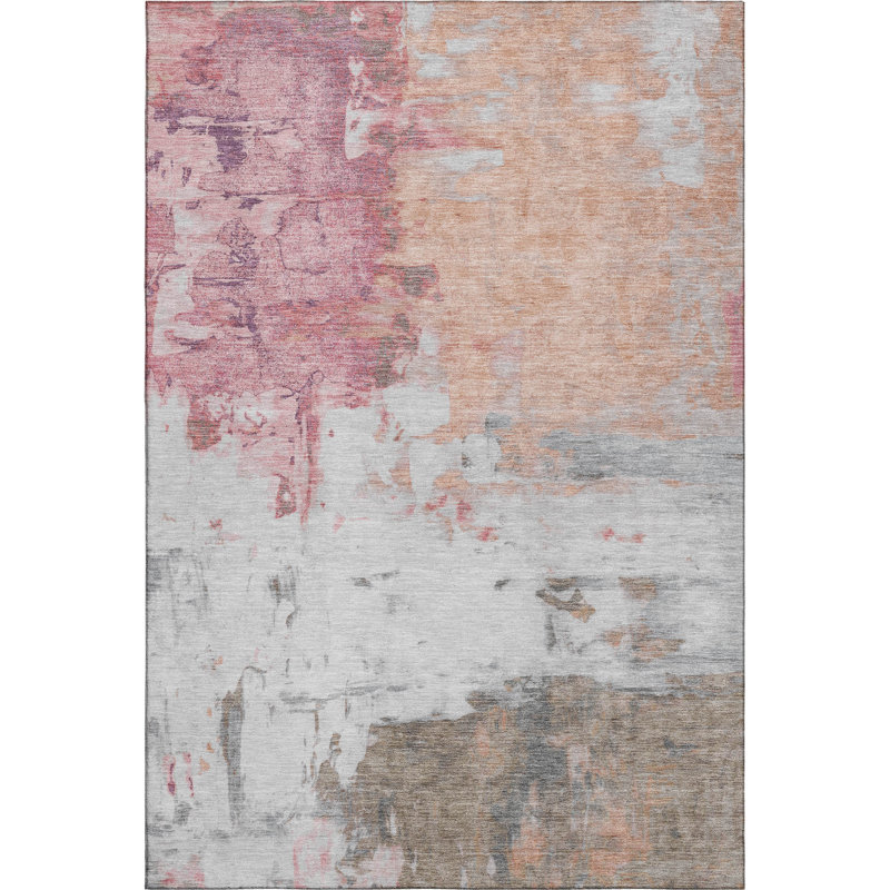 Tapis abstrait lavable à la machine Premium, Rectangle 2 pi 6 po x 3 pi 10 po