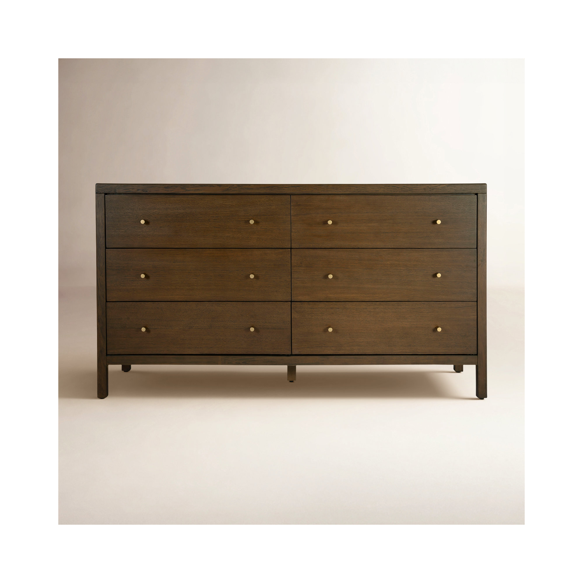Sloane 6 Drawer Dresser, Dark Brown