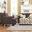 Chaise avec accoudoirs capitonnée en lin Jarvis-14934496