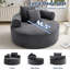 Chaise longue ronde surdimensionnée avec accoudoirs incurvés Hartwig-67815102