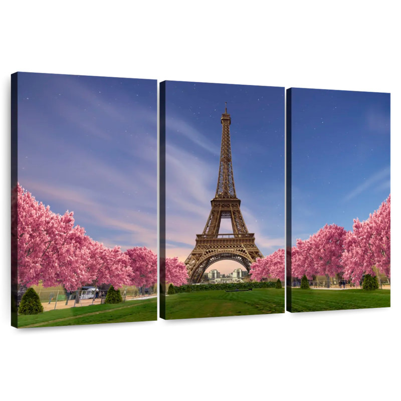 Rorry Eiffel Tower Spring Sunset, 48" H x 74" W