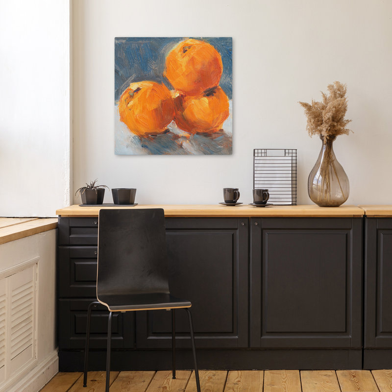 Orange Stack, art contemporain, H 18 po x l 18 po
