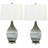 Carrera 28 in. Grey and White Swirl Glass Table Lamp