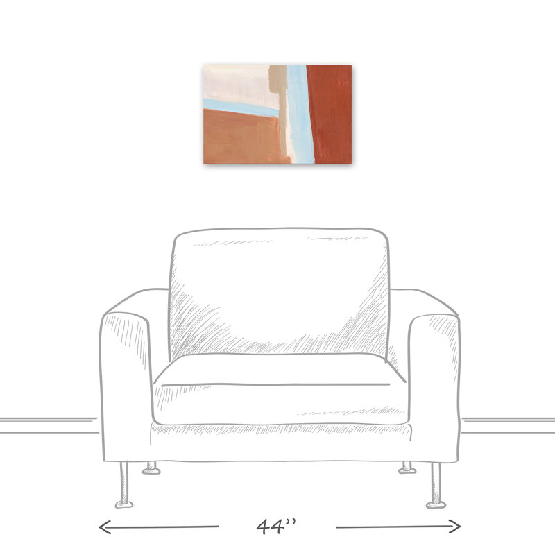 Toile flottante chaude et abstraite encadrée, H 12 po x l 18 po x P 1,25 po, Toile tendue