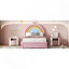 Lit simple tapissier arc-en-ciel, lit plateforme en velours avec tiroir de rangement Princess-742514787