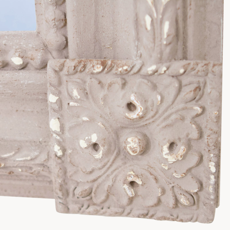 Gabriela Flat Wood Framed Wall Mounted Accent Mirror