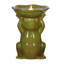 Fontaine de sol en céramique 21 pi x 21,5 po avec abat-jour Lotus Birdbath
