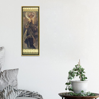 La lune et les étoiles: la lune, 1902 par Alphonse Mucha - impression panoramique