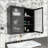 Versatile Wall Mounted Cabinet with Adjustable Shelves for Various Rooms
