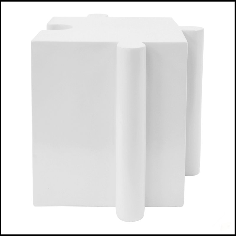 Table d'appoint casse-tête de puzzle, table MGO à bords convexes modulaires - Dispositions personnalisables pour les espaces intérieurs et extérieurs