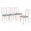 Ensemble de table de salle à manger 7 pièces avec table extensible et 6 chaises rembourrées-1562042274