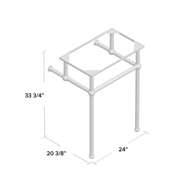 Base de meuble-lavabo simple 24 po Templeton, Chrome poli