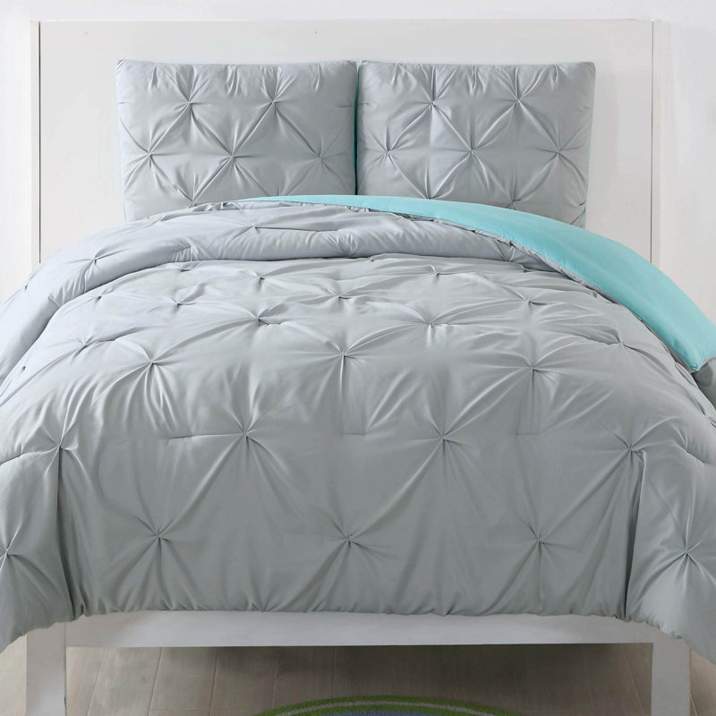 White Pintuck Twin XL Jersey Bedspread Cover Set