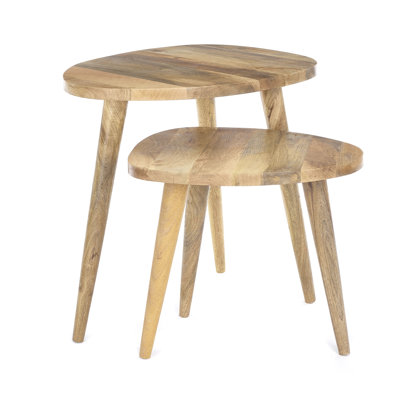Delmonte Wooden 2 Piece Nest of Tables