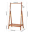 Portant à vêtements robuste en bois massif autoportant, porte-vêtements en forme de A avec tablette de rangement inférieure et crochets latéraux, présentoir à vêtements pour chambre à coucher, couloir-1519659391