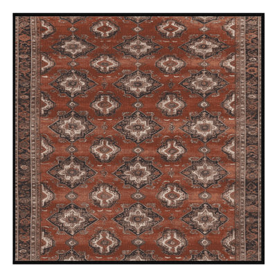 Machine Washable Persian Brown Area Rug