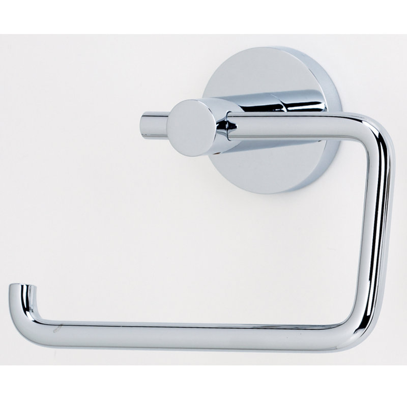 Contemporary I Single Post Wall Mount Toilet Paper Holder, Polished Chrome